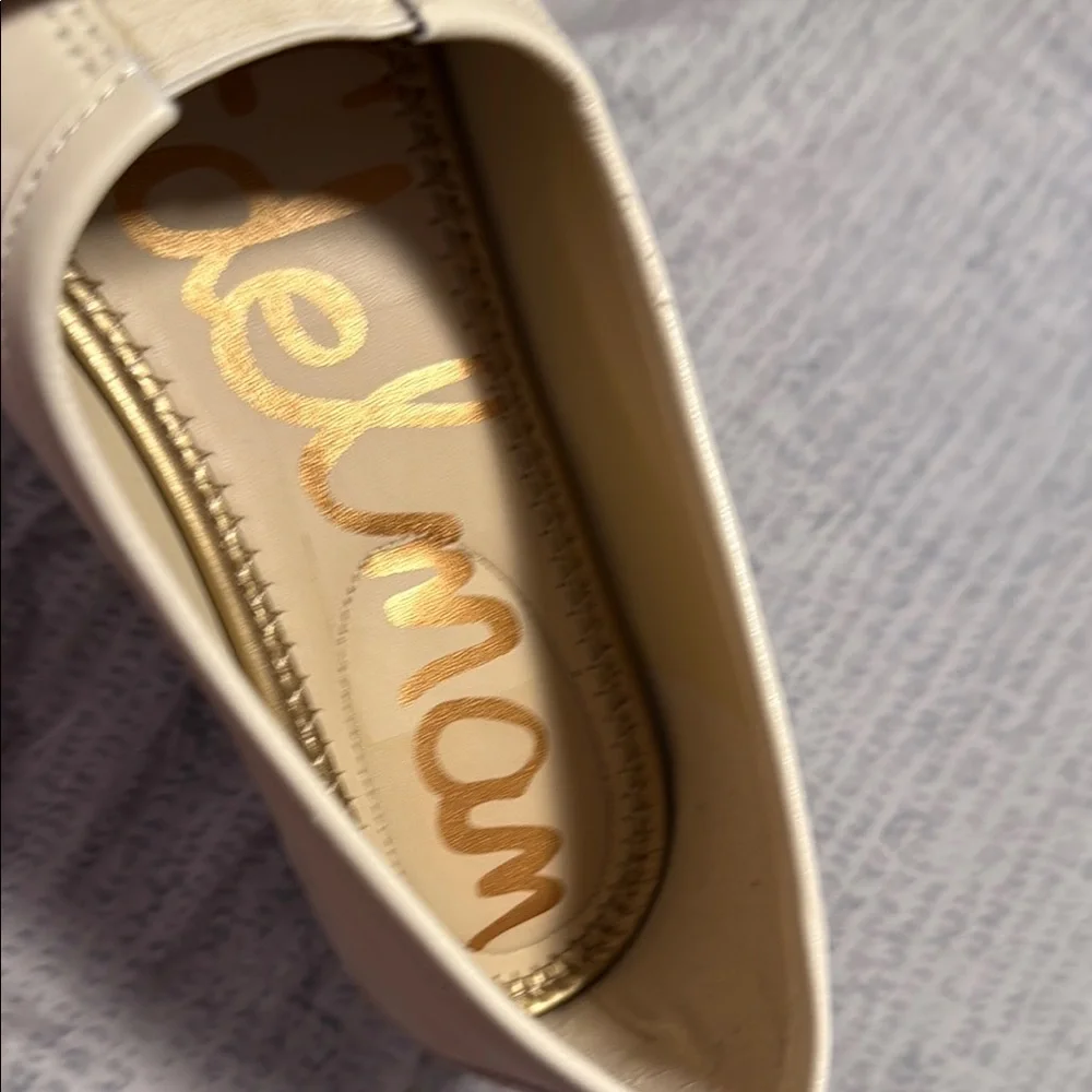 Sam Edelman Cream Leather Loafers - Picture 6 of 9